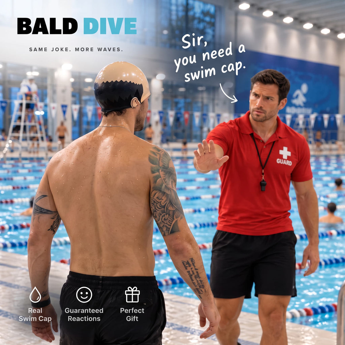Bald Dive™ Swim Cap